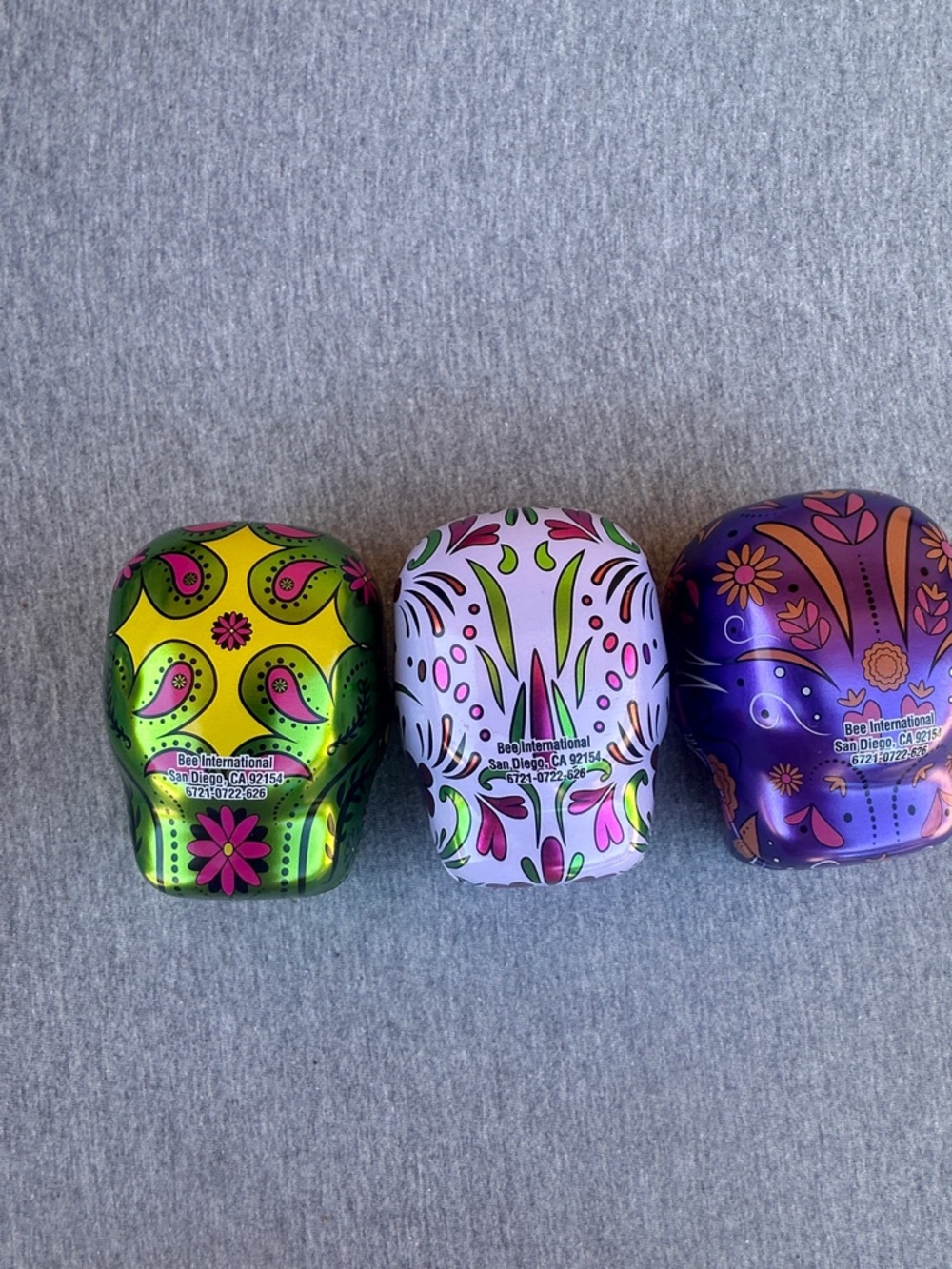 3 Metal Mini Sugar Skulls Tins - Picture 4 of 5
